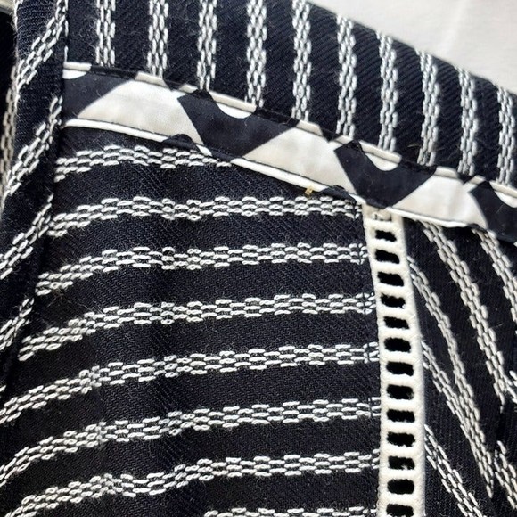 Rafaella Women's Woven Stripe Textured Embroidered Jacket M - Picture 9 of 12